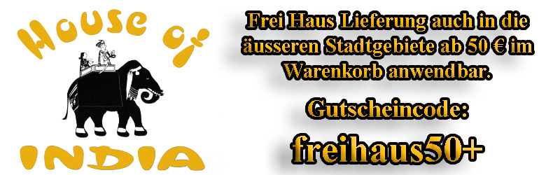 Gutscheincode für die Freischaltung der Frei Haus Lieferoption ab einem Warenkorbwert von 50€ anwendbar.